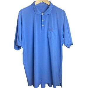 B. Draddy Men’s Blue Pima Cotton Polo XL Golfcore Athleisure Embroidered Logo